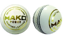 POWER cricket ball from the MAKO catalogue