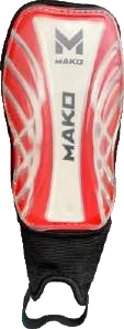 Senior football shin guards from the MAKO catalogue